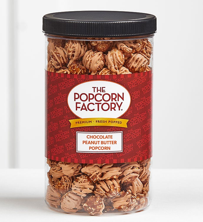 Chocolate Peanut Butter 7 Inch Popcorn Canister